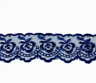 1.5" Organza Lace 10 Mtrs Navy Blue